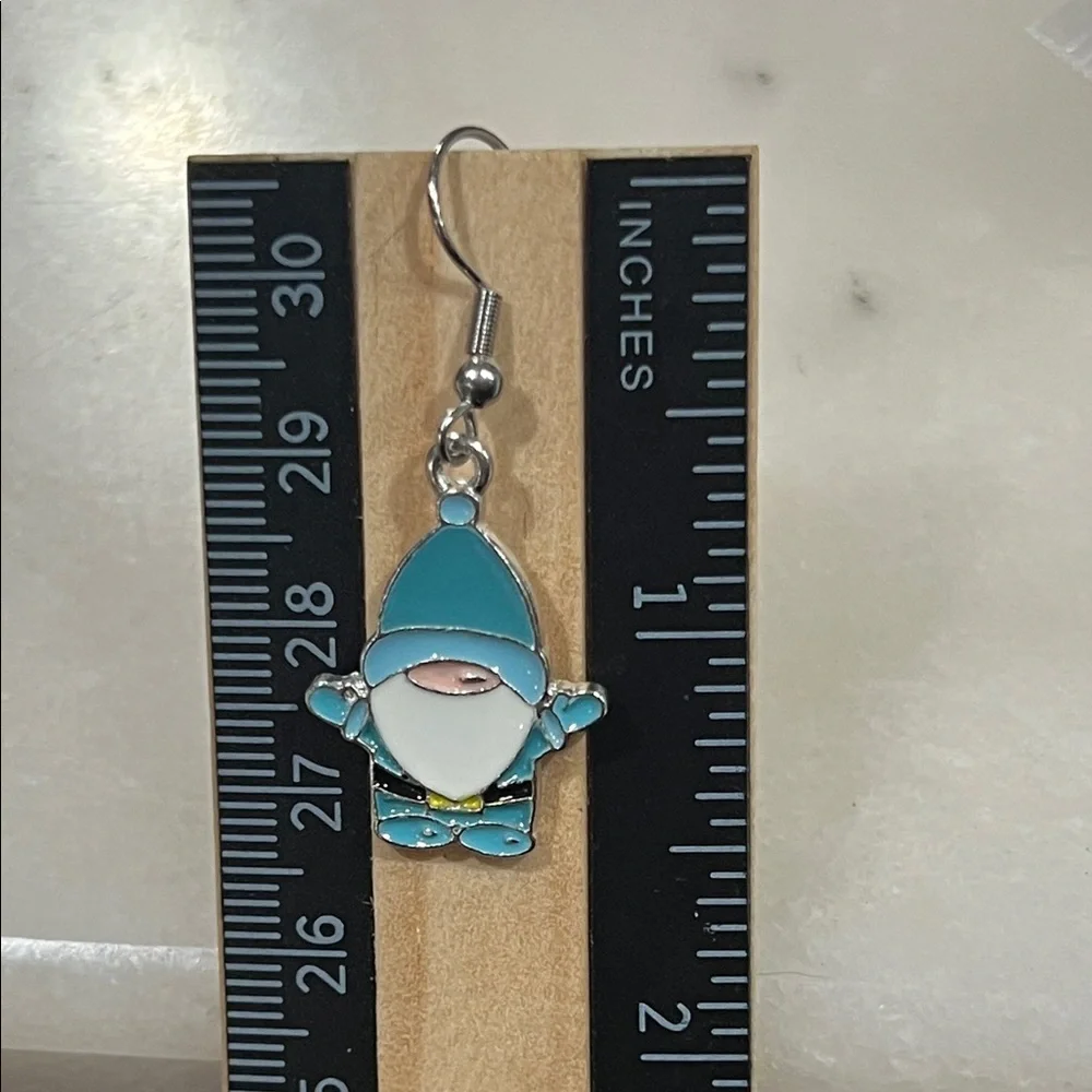 Blue and Silver Gnome Earrings